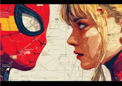 تصویر متال پوستر شخصیت Spiderman کد N210 