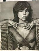 تصویر طراحی چهره سیاه قلم پرتره 