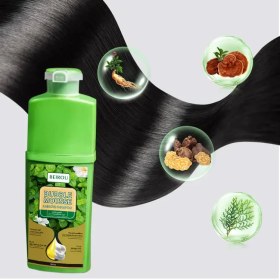 تصویر شامپو رنگ مو گیاهی بابل موس حجم 500 میلی لیتر تضمین اصالت اصل رنگ مشکی تاریخ جدید 