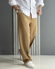 تصویر شلوار بگ مازراتی ( کمر اولدمانی / پشت کمر کش ) نسکافه ای 