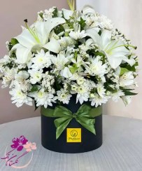تصویر باکس گل ترحیم لیلیوم 