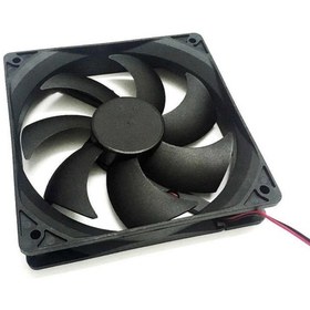 تصویر فن 12 سانتی متری 12 ولت ا 120mm 12v DC Cooling Fan 120mm 12v DC Cooling Fan