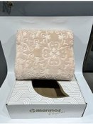 تصویر پتوی دو نفره صورتی پتو دوتایی ظرافت پودر اورجینال Merinos 