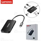 تصویر هاب 5 پورت Type C لنوو S705 ا Lenovo S705 5 in 1 Type C HUB Adapter HDMI PD Lenovo S705 5 in 1 Type C HUB Adapter HDMI PD