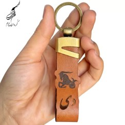 تصویر دسته کلید چرم ماه تولد دی 