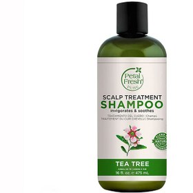 تصویر شامپو مو تقویت کننده درخت چای پتال فرش حجم 355 میل اورجینال Tea tree strengthener shampoo Petal Fresh 355 ML