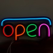 تصویر تابلو نئون فلکسی(LED ) open(باز است) 