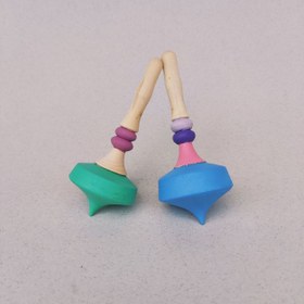 تصویر فرفره چوبی رنگی ۱۰۴ 