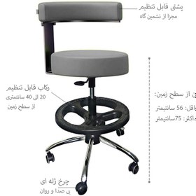 تصویر صندلی اداری و آزمایشگاهی زیمنسی ZIMENS CHAIR