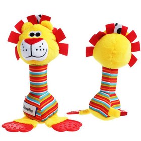 تصویر جغجغه سوسیسی دندان گیر دار حیوانات happy monkey rattle toy code:H168008