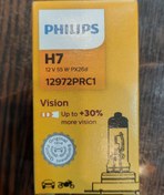 تصویر لامپ فیلیپس دوخار PHILIPS پایه H7 اصلی کد 12972PRC1 تک عددی 