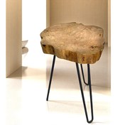 تصویر میز عسلی روستیک چوب توسکا (کد10) 