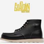 تصویر بوت مردانه گازولین مدل گاراژ کلاسیک مشکی فلوتر 