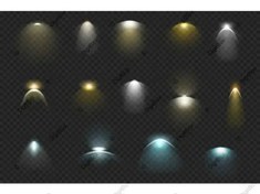 تصویر افکت نور لامپ دیواری – طراحی گرافیکی نورپردازی دیواری برای دکوراسیون داخلی 