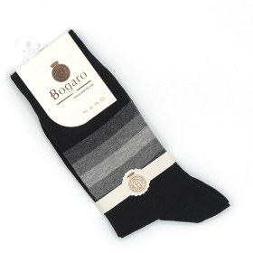 تصویر جوراب کلاسیک مردانه طرح سه رنگ بوگارو - رنگ 1 Men's classic socks with three-color Bogaro designs