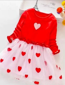 تصویر پیراهن قرمز قلبی - 5XL 