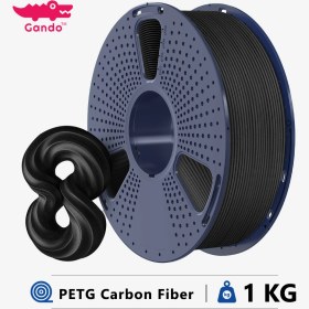 تصویر فیلامنت پرینتر سه بعدی گاندو مدل PETG رنگ مشکی قطر ۱٫۷۵ وزن ۱ کیلوگرم 