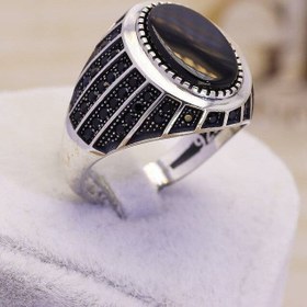 تصویر انگشتر نقره مردانه مارگازیت کد 29035 