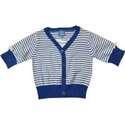 تصویر ژاکت نوزادی بابیس مدل راه راه – آبی 