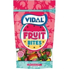 تصویر پاستیل بدون گلوتن اسپانیایی ویدال Vidal Jelly fruit bite مدل هندوانه 