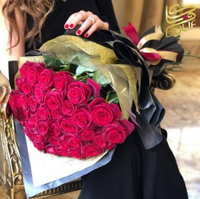 تصویر دسته گل تبریک (رز هلندی) 