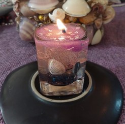 تصویر شمع شاتی دریایی آبی اقیانوسی sh/b - بنفش ارغوانی candle panah