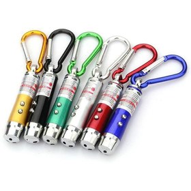 تصویر لیزر پوینتر سه کاره Laser and LED Light and Key Chain - 3 in 1 Laser Pointer