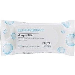 تصویر دستمال مرطوب پاک کننده دست و صورت روشن کننده Rich In Brightness Face And Hand Cleanser Wet Wipes Biol 