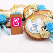 تصویر گیفت نوزادی چوبی خرسی 