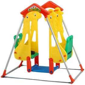 تصویر صندلی تاب دار کارتون دو نفره برای کودکان 68 در 96 سانتیمتر برند fitness world Double Seat Cartoon Chair Swing for Kids 68 x 96cm