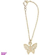 تصویر آویز ساعت طلا 18 عیار زنانه طرح پروانه کد SG459 