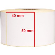 تصویر لیبل حرارتی ۴۰×۵۰ میلیمتر ۷۵۰ عددی 