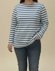 تصویر بلوز پنبه دو رو یقه قایقی 