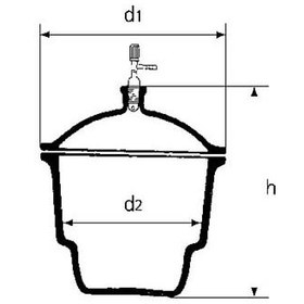 تصویر دسیکاتور با درب ساده 150 میلی متری | TGI آلمان 