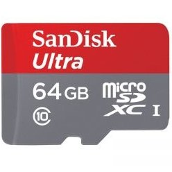 تصویر کارت حافظه میکرو اس دی سن دیسک SanDisk Ultra 64GB ا SanDisk Ultra 64GN3MA 64GB 80MB/s microSDXC UHS-I SanDisk Ultra 64GN3MA 64GB 80MB/s microSDXC UHS-I