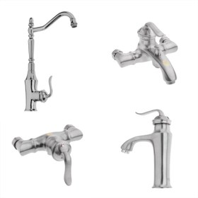 تصویر ست شیرآلات شیبه مدل ارکید - طلایی Shibeh Mixer Faucet