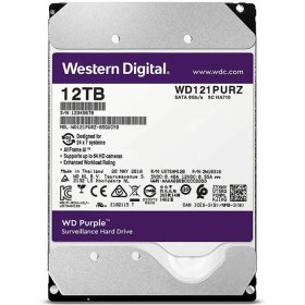 تصویر هارد دیسک اینترنال وسترن دیجیتال سری بنفش ظرفیت 12 ترابایت اصل Western Digital Purple Internal Hard Drive 12TB