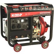 تصویر موتور برق کوپ دیزلی مدل KDF8500WE با 220 آمپر جوش ا koop generator KDF8500WE koop generator KDF8500WE