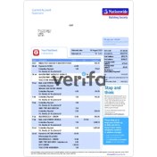 تصویر فایل صورتحساب بانکی بریتانیا (انگلیس) لایه باز 