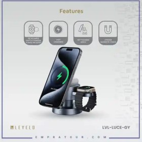 تصویر شارژر وایرلس لولو Luce چهار کاره Luce 4 In 1 Wireless Charger