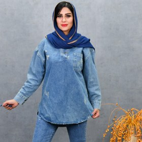 تصویر مانتو جین دخترانه کد 24357 Jean coat