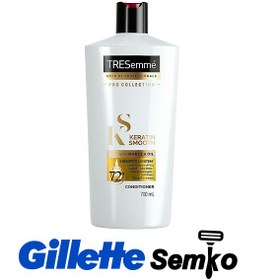 تصویر شامپو نرم کننده ترسمه کراتین مدل KERATIN SMOOT حجم 700 میل Tresemme Keratin Smooth Conditioner 700Ml