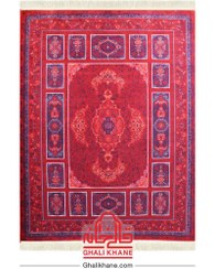 تصویر فرش ماشینی کتیبه ۱۲۰۰ شانه زمینه سرمه‌ای 