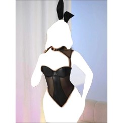 تصویر کاستوم خرگوشی لاتکس - زنانه و فنردار 