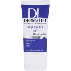 تصویر ژل آبرسان صورت درمالیفت مدل AQUALIFT AC مناسب برای پوست‌های چرب و جوشدار حجم 50 میلی لیتر 