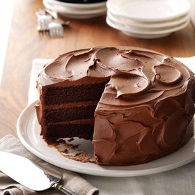 تصویر کیک تولد بی بی - کیک قهوه با فیلینگ گردو و شکلات و خامه شکلاتی - 0.5 ، 1و 2 کیلویی - رژیمی ( کتوژنیک و دیابتیک ) - با آرد بادام و استویا - شیرین اما بدون قند 