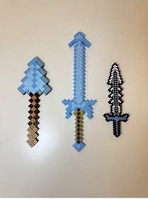 تصویر اسباب بازی های فیگور دیگر مجموعه شمشیر الماس MINECRAFT 5 نیزه + گرز تفنگ تیغه 14 23 سانتی متر You Toys 