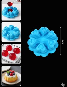 تصویر مافین سیلیکون قلب گرد 