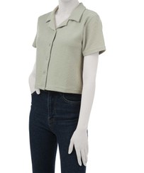 تصویر شومیز زنانه کراپ سبز روشن آر ان اس RNS کد 11272345 