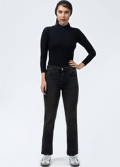 تصویر شلوار جین راسته ذغالی 911039 Women's Charcoal Straight Leg Royal jeans